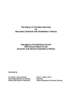 The Status of Transition Services for Secondary Students with Disabilities in Illinois