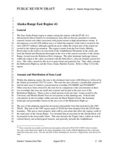 PUBLIC REVIEW DRAFT  Chapter 3: Alaska Range East Region 1 2