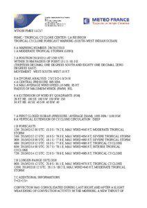 WTIO30 FMEE[removed]RSMC / TROPICAL CYCLONE CENTER / LA REUNION TROPICAL CYCLONE FORECAST WARNING (SOUTH-WEST INDIAN OCEAN)