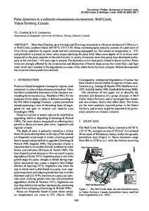 Permafrost, Phillips, Springman & Arenson (eds) © 2003 Swets & Zeitlinger, Lisse, ISBN[removed]Palsa dynamics in a subarctic mountainous environment, Wolf Creek, Yukon Territory, Canada T.L. Coultish & A.G. Lewkow