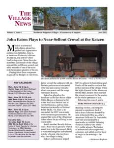 The  Village News John Eaton Plays to Near-Sellout Crowd at the Katzen