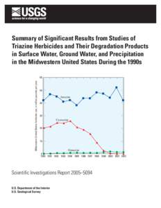 Summary of Significant Results from Studies of Triazine Herbicides and Their Degradation Products in Surface Water, Ground Water, and Precipitation in the Midwestern United States During the 1990s Midwestern United State