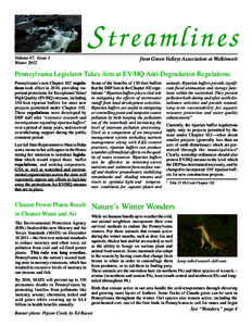 Volume 47, Issue 1 Winter 2012 Streamlines from Green Valleys Association at Welkinweir