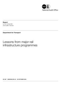 Report by the Comptroller and Auditor General Department for Transport