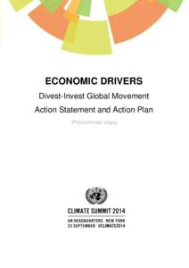 ECONOMIC DRIVERS Divest-Invest Global Movement Action Statement and Action Plan Provisional copy  Action Statement