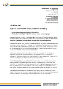 Audi Nordic Combined Press Release