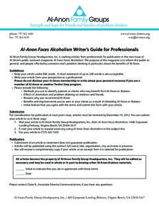 Ethics / Psychiatry / Al-Anon/Alateen / Anon / Twelve-Step Program / Disease theory of alcoholism / Nicotine Anonymous / Nar-Anon / Twelve-step programs / Alcohol abuse / Addiction