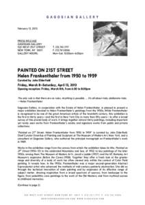 Art movements / American art / Contemporary art / Helen Frankenthaler / Color Field / Morris Louis / John Elderfield / Abstract expressionism / Jackson Pollock / Modern art / Modernism / Visual arts