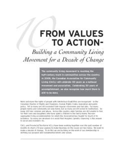 From Values to Action 2006