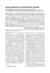 Geography of the United States / Gopherus / Desert tortoise / Transect / Distance sampling / Tortoise / Sampling / Mojave Desert / Environmental statistics / Geography of California / Western United States