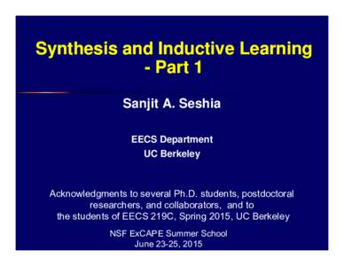 Microsoft PowerPoint - Seshia-ExCAPE-SummerSchool-Jun2015-Part1