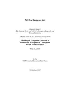 Biology / Fisheries science / Environmental data / National Oceanic and Atmospheric Administration / Ecosystem-based management / Fisheries management / Ecosystem services / Ecosystem management / Ecosystem / Environment / Systems ecology / Earth