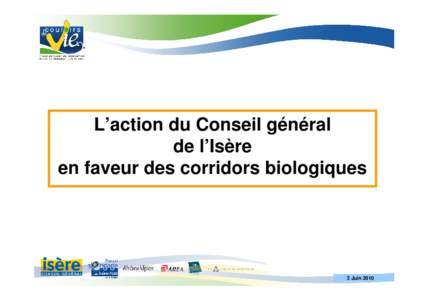 L’action du Conseil général de l’Isère en faveur des corridors biologiques