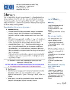 Periodic table / Neurotoxins / Organomercury compounds / Methylmercury / Fish / Mercury regulation in the United States / Mercury poisoning / Chemistry / Matter / Mercury