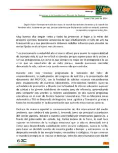 Mensaje  Honores a la bandera en Rincón de Romos Lunes 2 de junio deSegún Víctor Frank existen sólo dos razas: la raza de los hombres honestos y la raza de los hombres viles. Justamente por eso, porque sabemos