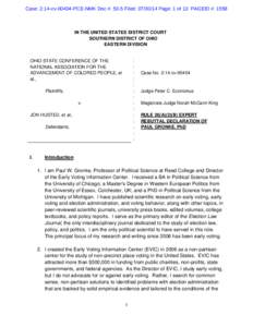 Case: 2:14-cv[removed]PCE-NMK Doc #: 53-5 Filed: [removed]Page: 1 of 13 PAGEID #: 1558  IN THE UNITED STATES DISTRICT COURT SOUTHERN DISTRICT OF OHIO EASTERN DIVISION