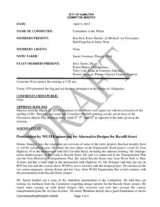 CITY OF HAMILTON COMMITTEE MINUTES DATE:  April 8, 2014