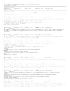 FY 2014 Bureau Log generated by EFTS at Fri Aug 08 10:34:19 EDT[removed]records in this log. ======================================================================================================================== =====