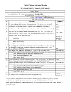 Demography / Censuses / Genealogy / Population / Questionnaire / Statistics / Survey methodology / Science