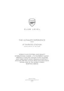 Association football / Arsenal F.C. / Emirates Stadium / Value added tax / Emirates / Club seating / The Emirates Group / London Borough of Islington / Sports