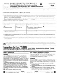 2014 Form[removed]Substitute for Form W-2, Wage and Tax Statement, or Form 1099-R, Distributions From Pensions, Annuities, Retirement or Profit-Sharing Plans, IRAs, Insurance Contracts, etc.