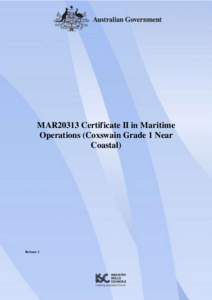 MAR20313 Certificate II in Maritime Operations (Coxswain Grade 1 Near Coastal)