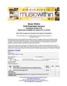 Films / Music Within / Richard Pimentel / Facilitator / DVD / Pimentel