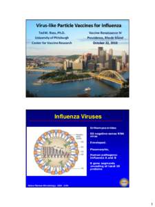 Virus-like Particle Vaccines for Influenza Ted M. Ross, Ph.D. University of Pittsburgh Center for Vaccine Research  Vaccine Renaissance IV