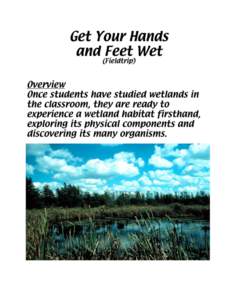 Title Get Your Hands and Feet Wet Investigative Question What organisms are present in different parts of a wetland and does temperature or pH differ in these parts?