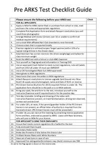 Pre ARKS Test Checklist Guide P[removed].