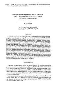 Millidge, A . F[removed]The erigonine spiders of North America . Part 3 . The genus Scotinotylus Simo n (Araneae, Linyphiidae) . J . Arachnol., 9 :[removed] .