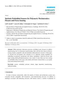 Intrinsic Embedded Sensors for Polymeric Mechatronics: Flexure and Force Sensing