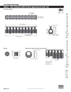 ACO INFRASTRUCTURE  Qmax[removed]channel with Q-Flow galvanized steel rail Two meter channel  slot dimension