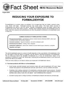 Fact Sheet: Formaldehyde fact sheet Final 8-04