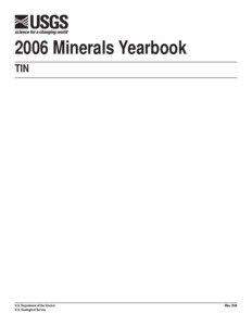 2006 Minerals Yearbook TIN