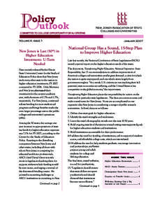 Consortium for North American Higher Education Collaboration / Thomas Edison State College / New Jersey City University / Middle States Association of Colleges and Schools / American Association of State Colleges and Universities / New Jersey