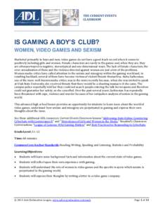 Video game development / Behavior / Discrimination / Hate / Prejudices / Sexism / Video game / Gamer / Electronic Arts / Gaming / Video game culture / Human behavior
