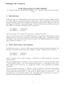 Swift Gamma-Ray Burst Mission / Gamma-ray burst / Astronomy / Space