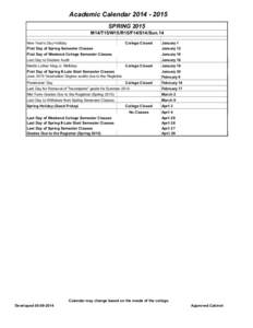 Academic term / Calendars / Academia