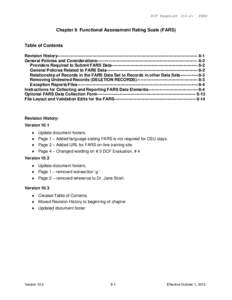 DCF Pamphlet 155-2:  FARS Chapter 8 Functional Assessment Rating Scale (FARS)