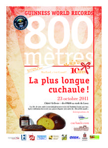 Record_flyer_A5_Mise en page[removed]:24 Page1  GUINNESS WORLD RECORDS 800 mètres
