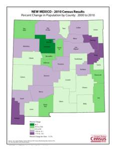 NEW MEXICOCensus Results Percent Change in Population by County: 2000 to 2010 Rio Arriba