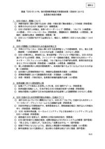 国連「ESD の10 年」後の環境教育推進方策懇談会 第２回会合 - 資料２　第１回懇談会発言概要