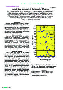 Atomic physics / Mass spectrometry / Physical chemistry / Ions / Measuring instruments / Electron / Ionization / Auger effect / Photoelectron photoion coincidence spectroscopy / Chemistry / Physics / Science