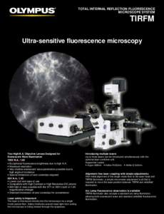 TOTAL INTERNAL REFLECTION FLUORESCENCE MICROSCOPE SYSTEM TIRFM Ultra-sensitive fluorescence microscopy