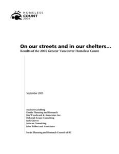 HOMELESS  COUNTOn our streets and in our shelters…