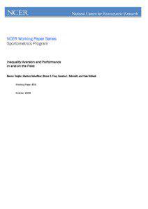 NCER Working Paper Series Sportometrics Program