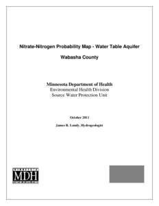 Nitrate-Nitrogen Probability Map-Water Table Aquifer-Wabasha County