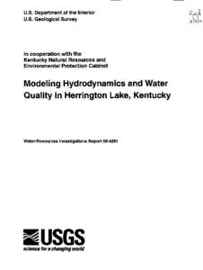 U.S. Department of the Interior U.S. Geological Survey In cooperation with the Kentucky Natural Resources and Environmental Protection Cabinet