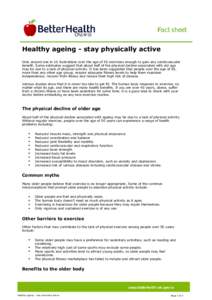 Obesity / Aging-associated diseases / Physical exercise / Self-care / Physical Activity Guidelines for Americans / Sedentary lifestyle / Physical fitness / Cardiorespiratory fitness / Cardiovascular disease / Health / Medicine / Exercise